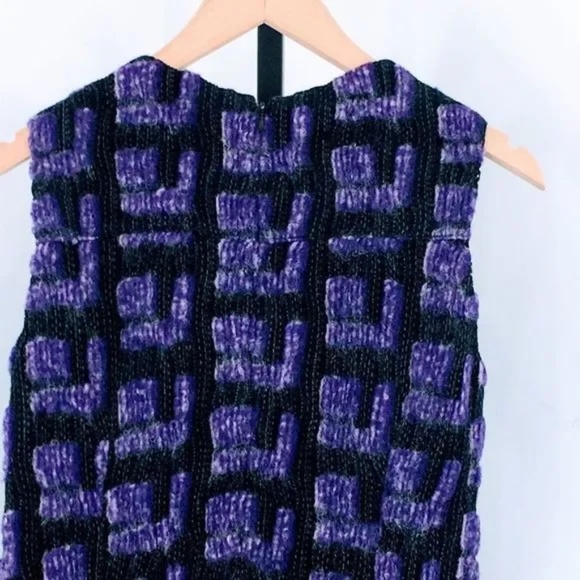 Anna Sui Dress Asymmetric Hem Textured Knit Dress Main Line Size 0 - Picture 7 of 14